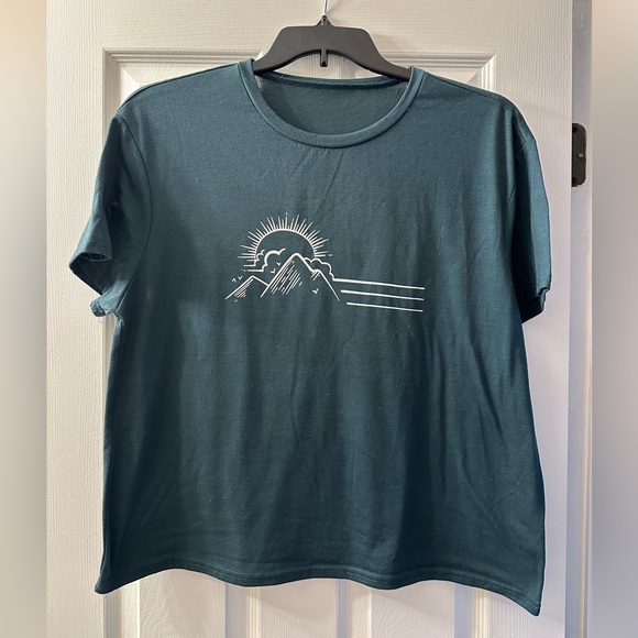 Emery Rose Other - Blue Short Sleeve Tees Casual Cotton Blend